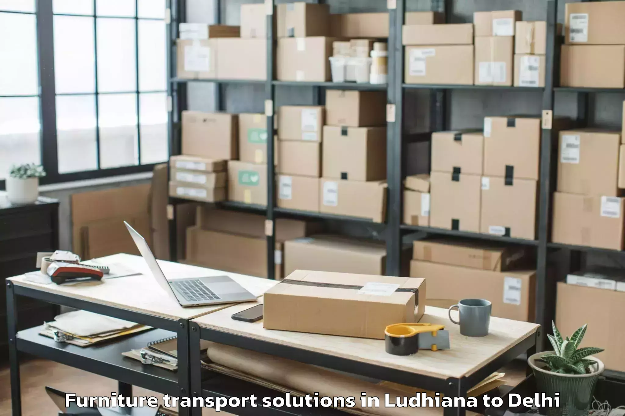 Professional Ludhiana to Chanakya Puri Furniture Transport Solutions